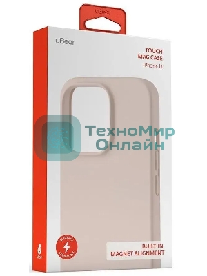 Чехол (клип-кейс) UBEAR Touch Mag Case, для Apple iPhone 13, светло-розовый cs100lr61th-i21m