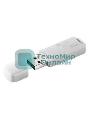 Флешка USB Smartbuy CLUE white (SB64GbCLU-W3), 64Gb, USB 3.0, R/W 70/25, белый