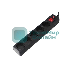 Сетевой фильтр Гарнизон EHLB-2, 5 р, 10А 3 м черный