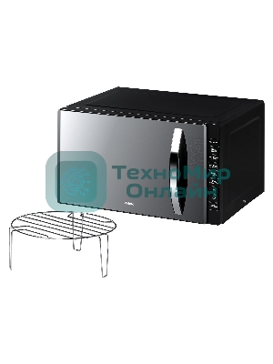 Микроволновая печь BBK 23MWG-850T/B-M черный, 23 л, 800 Вт, переключатели - кнопки