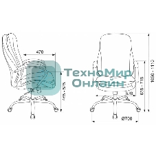 Кресло Бюрократ T-9950SL Fabric Light-20 черный, ткань