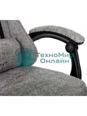 Кресло Knight Lord/F серый, экокожа, 120 кг, механизм качания, подставка для ног