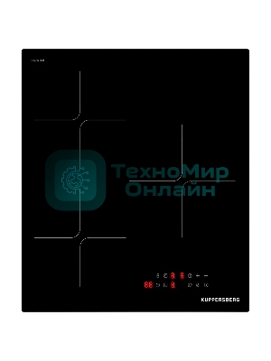 Варочная панель Kuppersberg ICI 406, индукция, High-Tech, 45 см, 9 уровней мощности, inverter, таймер, пауза, Booster, автоматическое отключение, сенсорное управление, автоматическое закипание, черный