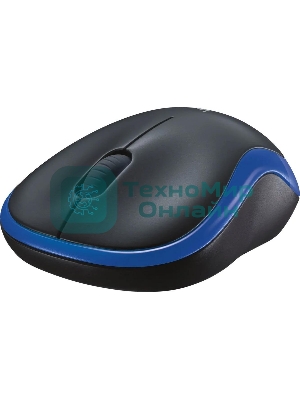 Мышь беспроводная Logitech M185 синий, 1000 dpi, радиоканал, USB, кнопки - 3