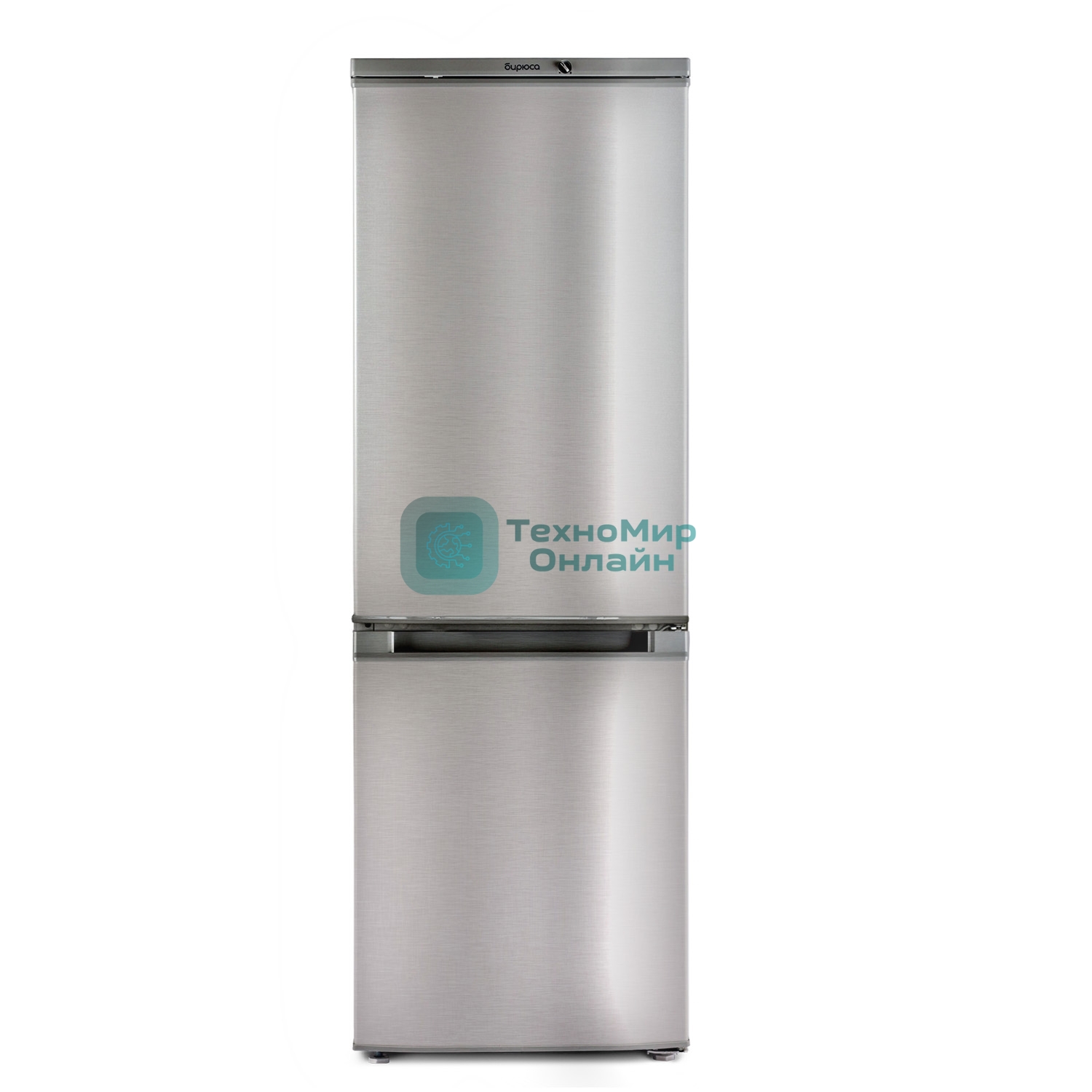 Холодильник Бирюса C418 серебристый металлопласт двухкамерный 125/55л морозилка снизу