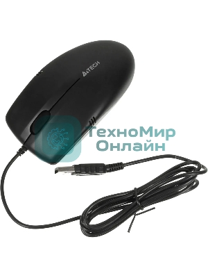 Мышь проводная A4Tech OP-530NUS черный, 1200 dpi, USB, кнопки - 3