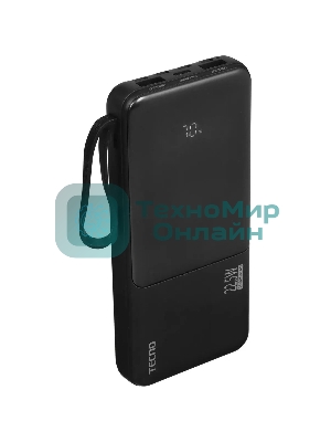 Портативный аккумулятор Tecno OnGO L101Q 10000mAh QC3.0/PD3.0 22.5W 3A 2xUSB-A/USB-C черный