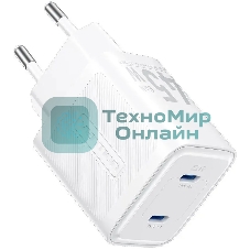Сетевое зарядное устройство Vention на 2 порт USB С+C GaN 45W белый