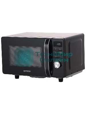 Микроволновая печь Gorenje MO20S4BC черный, 20 л, 700 Вт, переключатели - кнопки, поворотный механизм