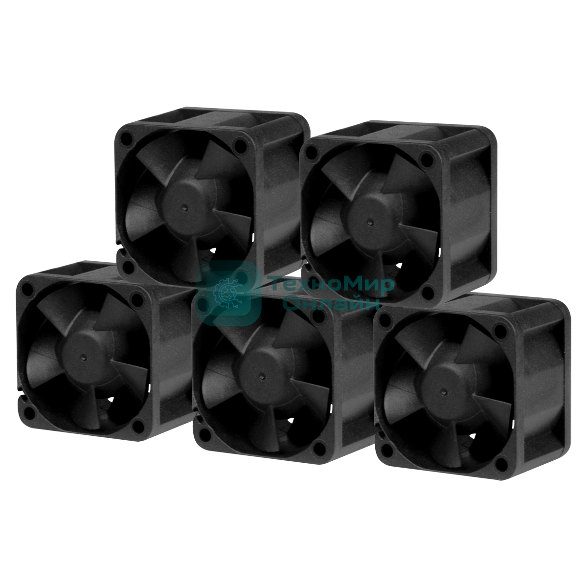 Комплект вентиляторов для корпуса Arctic S4028-6K (5 шт.) черный, 40 мм, 6000 об/мин, 4 pin