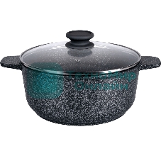 Кастрюля Maunfeld GRETA MF24GRTT01CR из литого алюминия со стеклянной крышкой, 24 см, 4 л