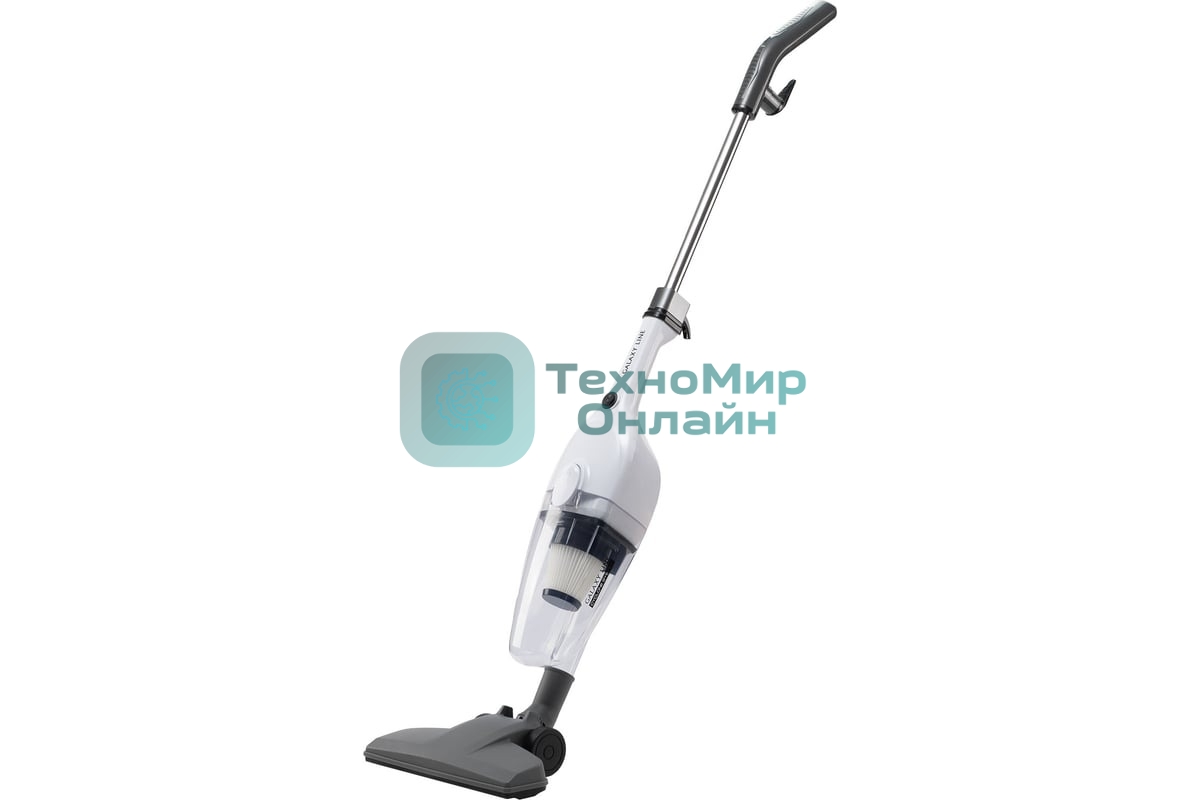 Пылесос вертикальный Galaxy GL 6241 белый, питание от сети, 	130 Вт, уборка сухая, пылесборник 0,7 л