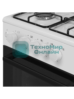 Плита газовая Maunfeld MGC50GEW08 белый, конфорок 4 шт, духовка 59 л, 50 см x 88 см x 65 см