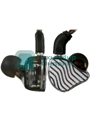 Проводные наушники FiiO JH3 черный, внутриканальные, (jack 3.5 мм), съемный кабель