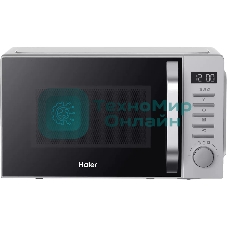 Микроволновая печь Haier HMB-DG208SA серебристый, 20 л, 800 Вт, переключатели - кнопки, поворотный механизм