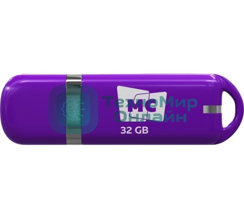 Флешка USB MORE CHOICE МФБ32 Purple (4620202558916), 32GB, USB 3.0, R/W 25/15, фиолетовый