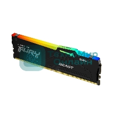 Оперативная память Kingston Fury Beast, DDR5, 8GB (1x8GB), 6000MHz, CL36, DIMM, с радиатором, RGB, черный