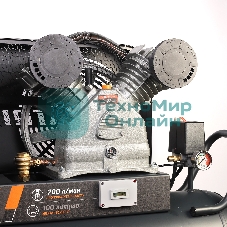 Компрессор поршневой Patriot KRX 700 L100 D ременной, масляный, 700 л/мин, 100 л, 10 бар, 4 кВт, 400 В