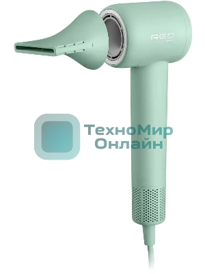 Фен Red Solution F572 зеленый/мятный, 1400 Вт, компактный, ионизация