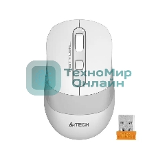 Мышь беспроводная A4Tech Fstyler FG10 белый/серый, 2000 dpi, радиоканал, USB, кнопки - 4