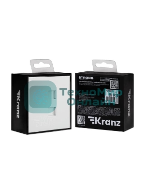 Розетка Kranz STRONG компьютерная двойная RJ45+RJ45 кат6 с/у жемчуг