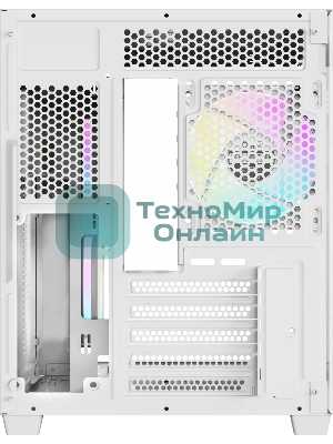 Корпус Ocypus Gamma C54 WH ARGB, Mini-Tower, белый, 3 x 120 мм