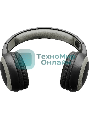Беспроводные/проводные наушники Digma BT-15 черный/серый, накладные, Bluetooth + проводной, складная конструкция, до 10 ч