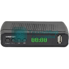 Приставка для цифрового ТВ Hyundai H-DVB520 черный + WiFi-адаптер, DVB-T2, DVB-T, DVB-C, HDMI, USB 2.0 х2
