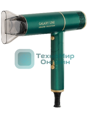 Фен для волос Galaxy Line GL 4360, амазонка, 1600Вт, зеленый