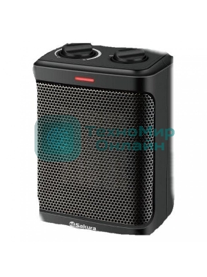 Тепловентилятор Sakura SA-0558, черный, 1500 Вт, 20 м2, термостат