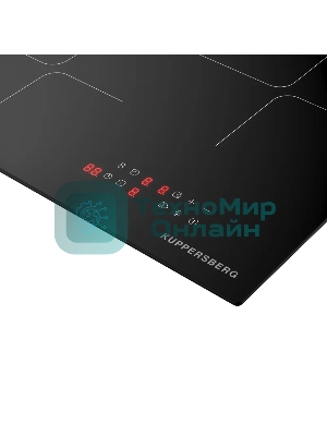 Варочная панель Kuppersberg ICI 406, индукция, High-Tech, 45 см, 9 уровней мощности, inverter, таймер, пауза, Booster, автоматическое отключение, сенсорное управление, автоматическое закипание, черный