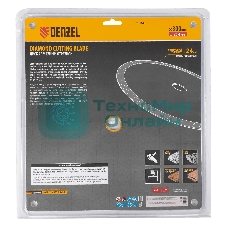 Диск алмазный сплошной Denzel супертонкий, 300 х 25,4 мм, горячее прессование, мокрое резание