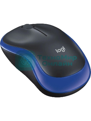 Мышь беспроводная Logitech M185 синий, 1000 dpi, радиоканал, USB, кнопки - 3