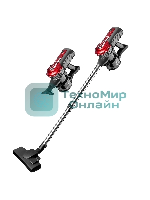 Пылесос вертикальный BRAYER BR4268 серый/красный, питание от сети, 185 Вт, уборка сухая, пылесборник 0,8 л