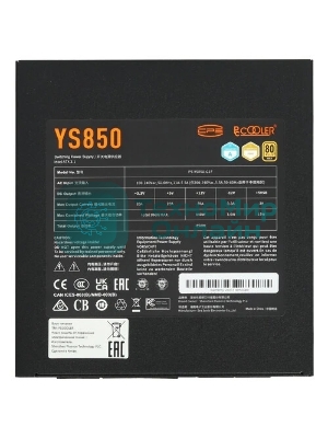 Блок питания PcCooler ATX 850W P5-YS850-G1F Gen.5 80+ gold (20+4pin) APFC 135мм fan 12xSATA Cab Manag RTL