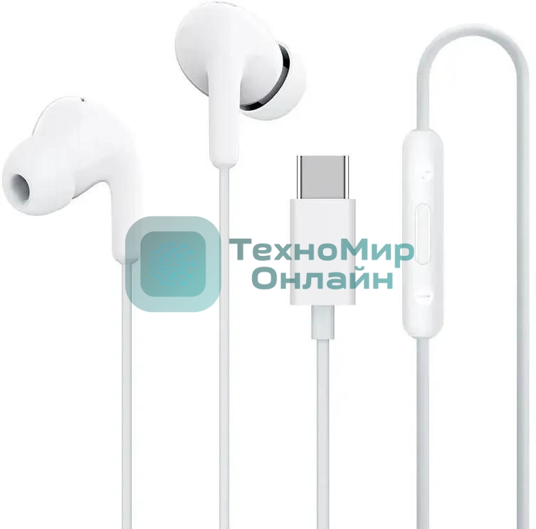 Проводные наушники Xiaomi Type-C Earphones белый, внутриканальные, USB Type-C