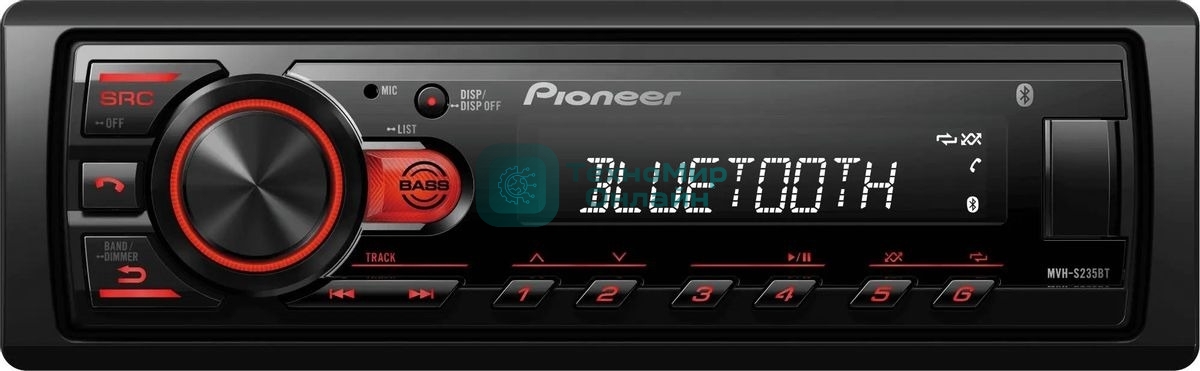 Автомагнитола Pioneer MVH-S235BT 1DIN 4x50Вт 2 RDS