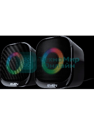 Акустическая система 2.0 АС SVEN G345, черный, (10 Вт, RGB, питание USB, Bluetooth)