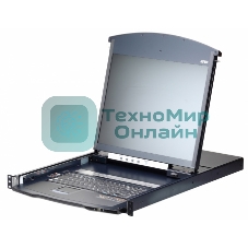 KVM консоль с переключателем ATEN 1L/1R 16p C5 D.Rail LCD KVM over IP SW