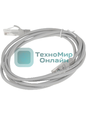 Патч-корд Premier 5-970 1 Гбит/с UTP 4 пары cat.5e CCA molded 2м серый RJ-45 (m)-RJ-45 (m)