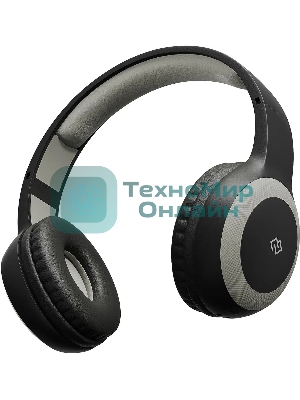 Беспроводные/проводные наушники Digma BT-15 черный/серый, накладные, Bluetooth + проводной, складная конструкция, до 10 ч