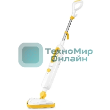 Швабра паровая Kitfort КТ-1048-1 белый/желтый