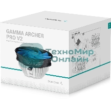 Кулер для процессора DEEPCOOL GAMMA ARCHER PRO V2 черный/синий, 120 мм, алюминий/медь, 1600 об/мин, 21 дБ, 4 pin, 110 Вт, 65.5 мм