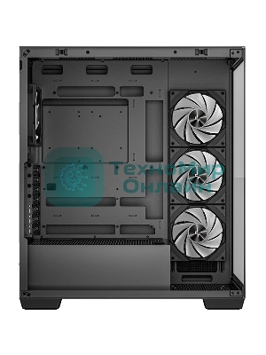 Компьютерный корпус Deepcool CG580 4F черный без БП ATX 6x120мм 3x140мм 2xUSB 3.0 audio bott PSU