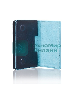 Чехол для визитных карт Piquadro Blue Square PP1263B2/BLU2 синий, натуральная кожа