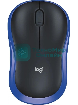Мышь беспроводная Logitech M185 синий, 1000 dpi, радиоканал, USB, кнопки - 3