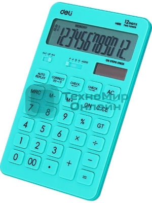 Калькулятор настольный Deli Touch EM01531 голубой 12-разр.