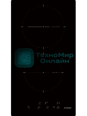 Индукционная варочная панель Hyundai HHI 3710 BG независимая, черный