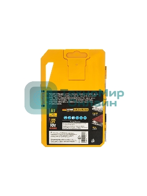 Набор сверл по металлу Denzel 1,5-6,5мм, Р6М5-TiN, Golden Tip, 13 шт