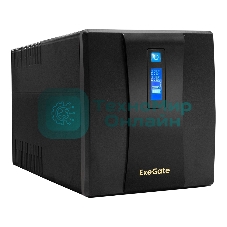 Источник бесперебойного питания ExeGate SpecialPro Smart LLB-1200.LCD.AVR.4SH 1200VA/750W, LCD, AVR, 4*Schuko, черный